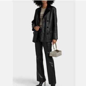 THEORY Reversible Double-Breasted Shearling Lambskin Jacket